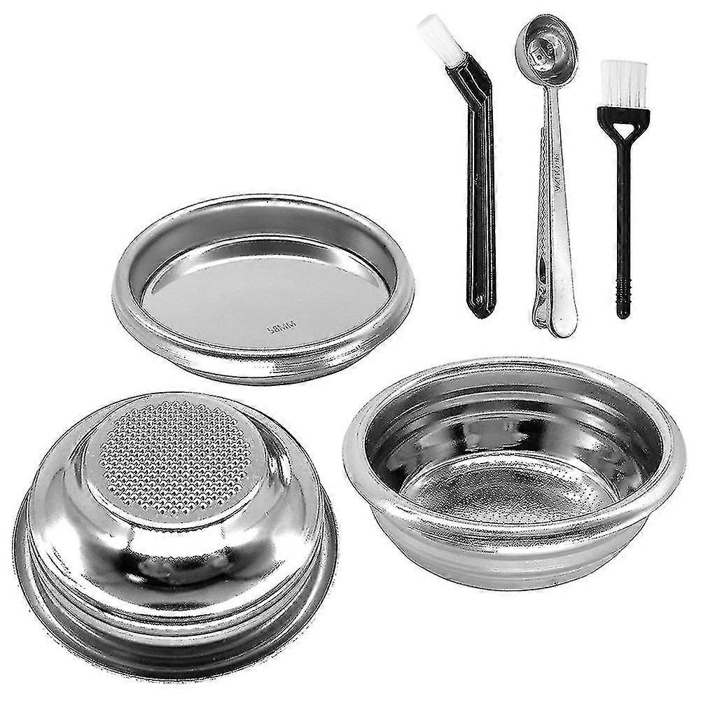 58mm Stainless Steel Filter Basket 1/2 Cup Compatible With Espresso Bottomless