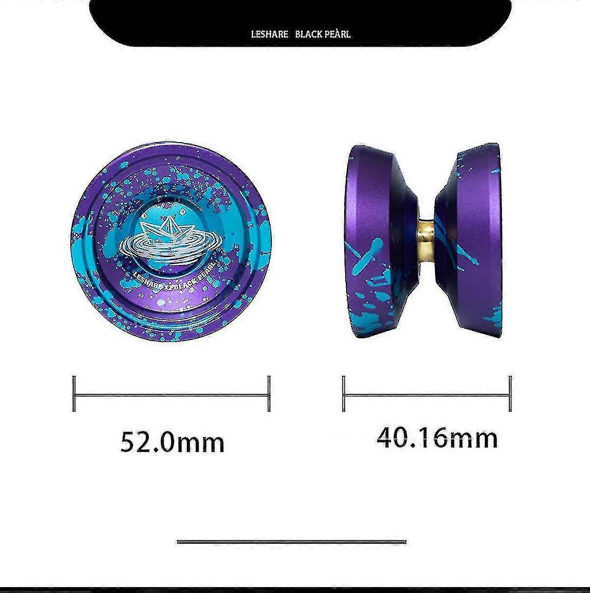 No Reaction Yo-yo, Professional Metal Yo-yo, Alloy Yo-yo With Gloves And 5 Strings Purple