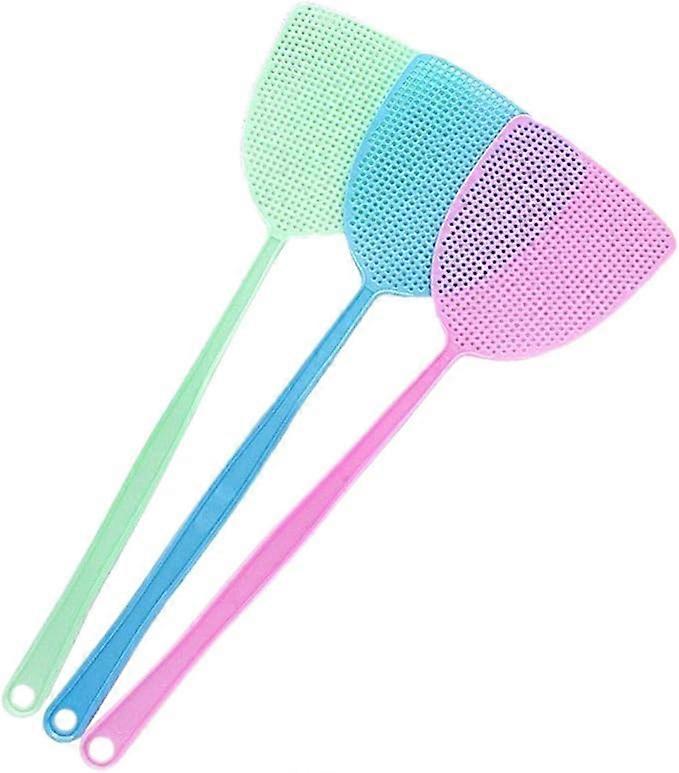 3-delt skadedyrsbekæmpelse flueswatter (blå, grøn og pink)
