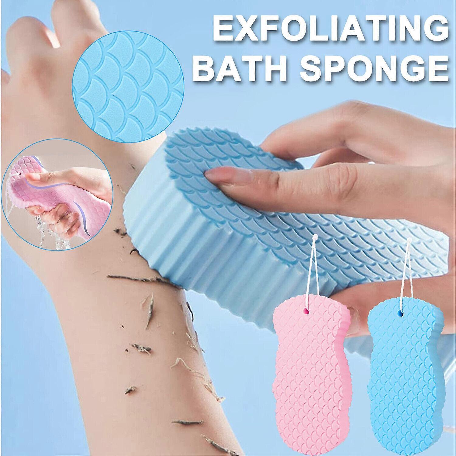 2pcs Super Soft Exfoliating Bath Sponge Ultral