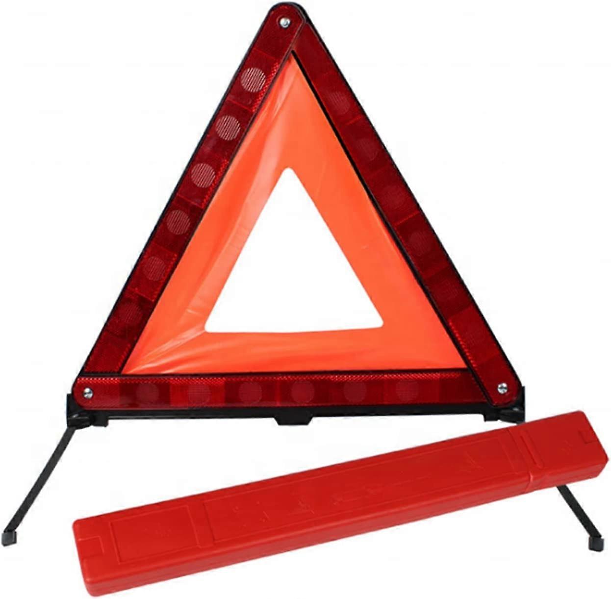 SWT1 Foldable warning triangle, conforms to European ECE R27 standards, convenient carrying box, highly reflective design clearly alert