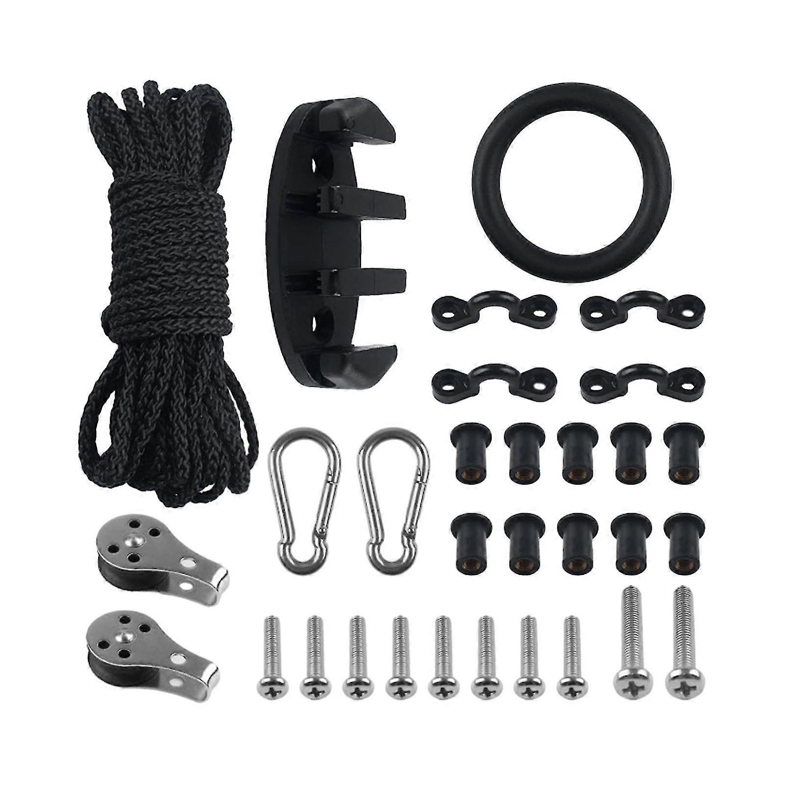 3pcs Elastic Bungee Shock Cord Kayak Deck Rigging Kit For Outdoor Activities