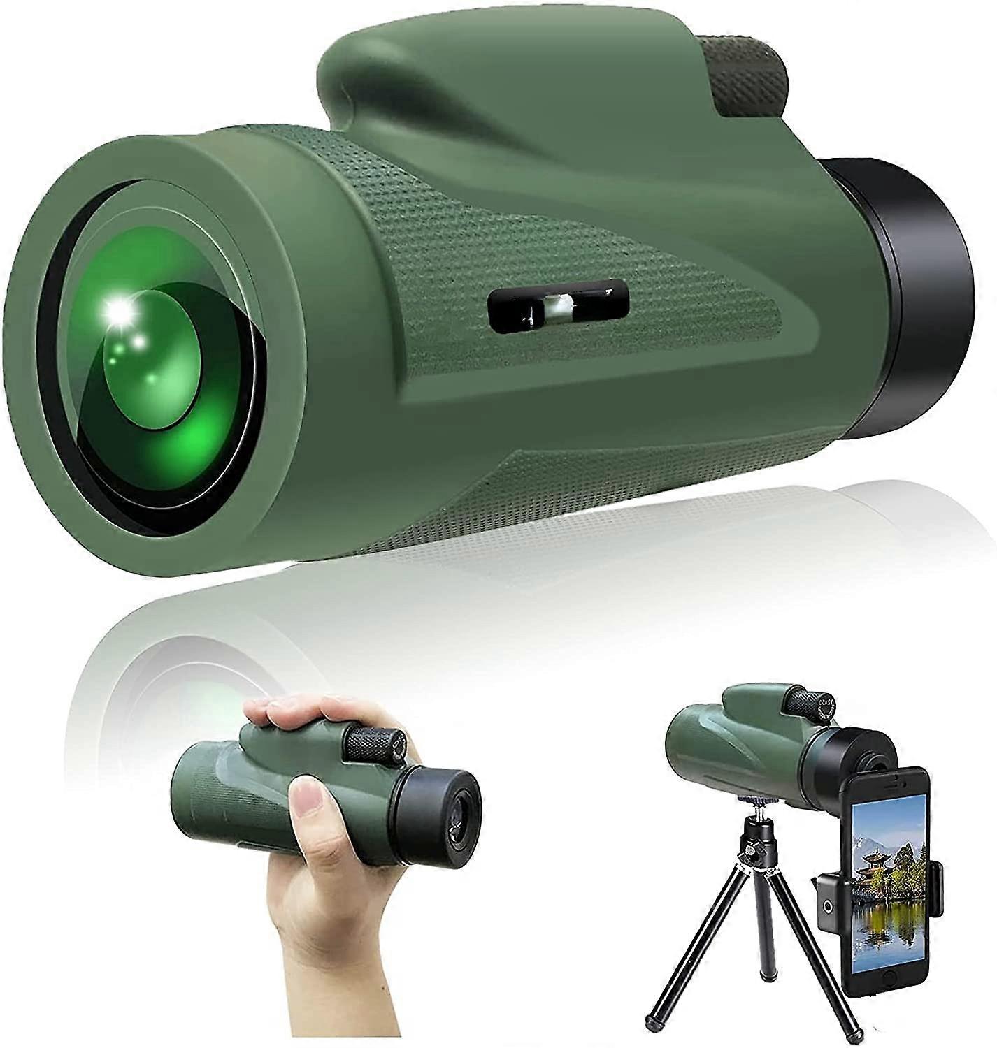 Monocular Telescope 12X50 High Power HD Monocular- BAK4 Prism &FMC Lens Clear and Bright With Smartphone Holder & Tripod Waterproof With For Hiking, H