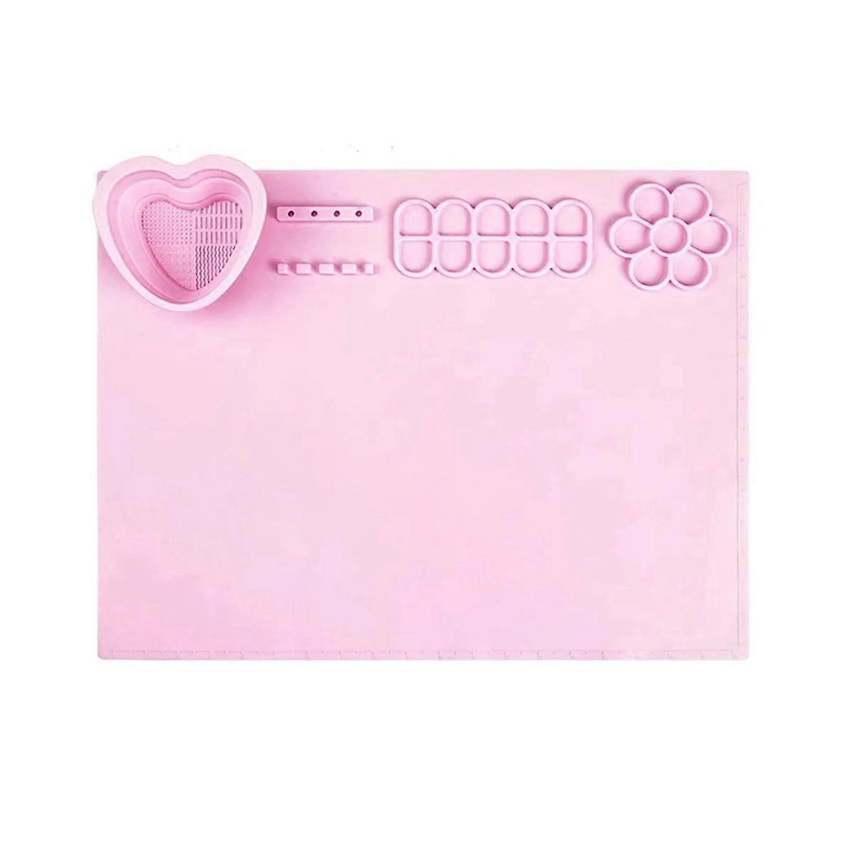 Paint Palette,Thick Silicone Craft Mat with Magnetic Pop-Up Water Cup, Silicone Mat for Adults and