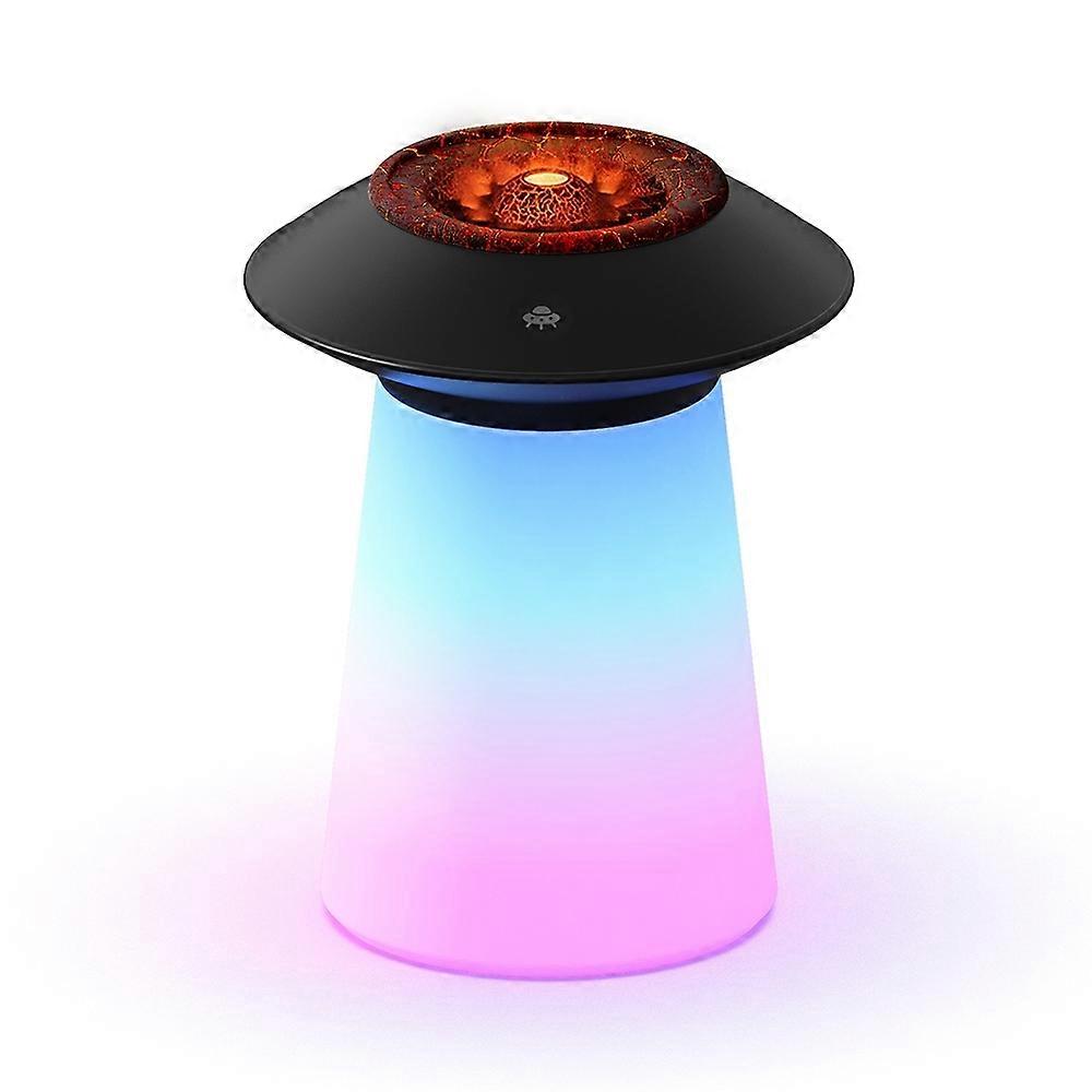 HX126 RGB Light Simulated Flame Humidifier Black