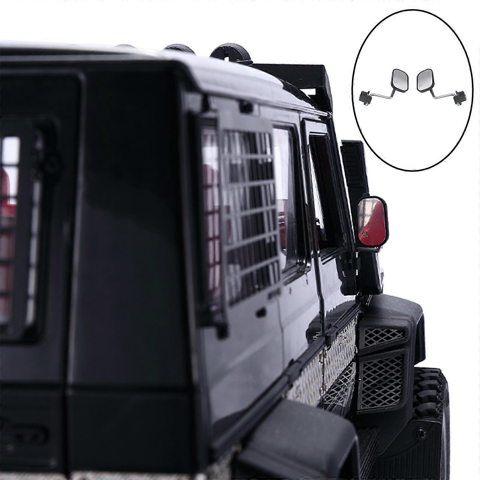 2Pieces RC Car Simulation Rearview Mirror RC Car Spare Parts fits for MN86 G500 RC Car - Round