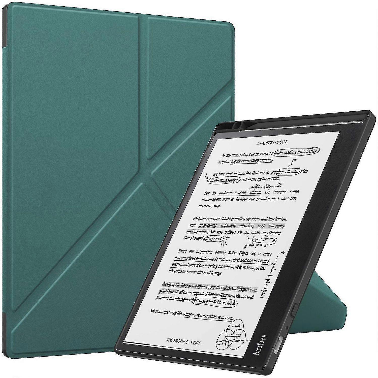 Leather Smart Tablet Case compatible with Kobo Elipsa 2e-D6
