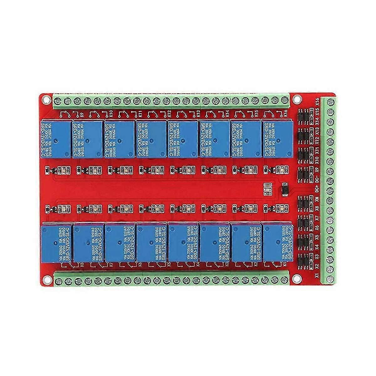 24v Isolated 16-channel Relay Control Module High/low Level Trigger 16-channel Relay Module Interfa