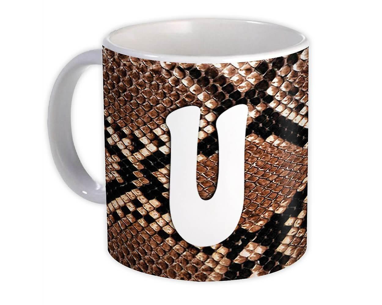 Hediye Kupa: Monogram Harf U Snake