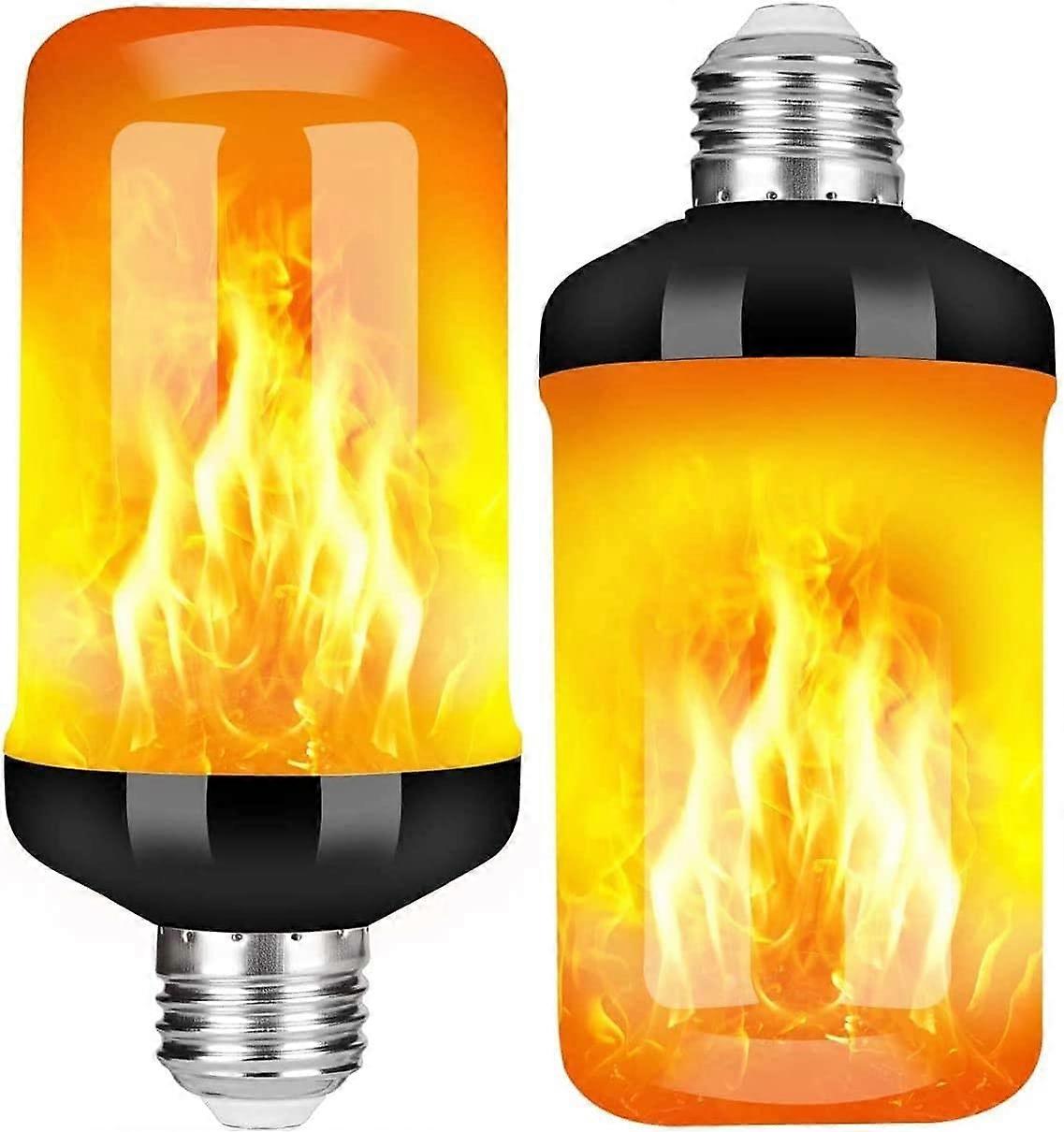 E27 Flame Bulbs, 5W LED Flame Effect Bulbs with 4 Light Modes 2-Pack