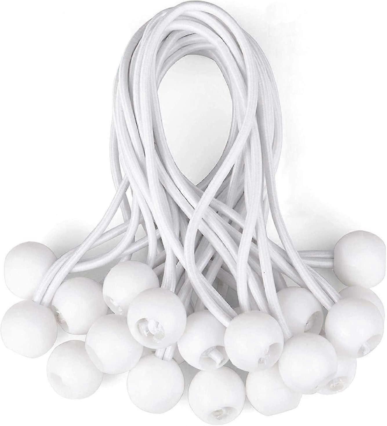 20 pcs Tarp Tensioners Ball Bungee Bungee Elastic Rubber Tensioner for Banner, Tarp, Pavilion, Tent