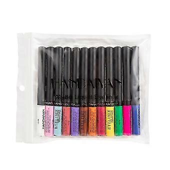Metallic Shiny Smoky Eye Oogschaduw Waterdichte Glitter Liquid Eyeliner 12pcs 80ml