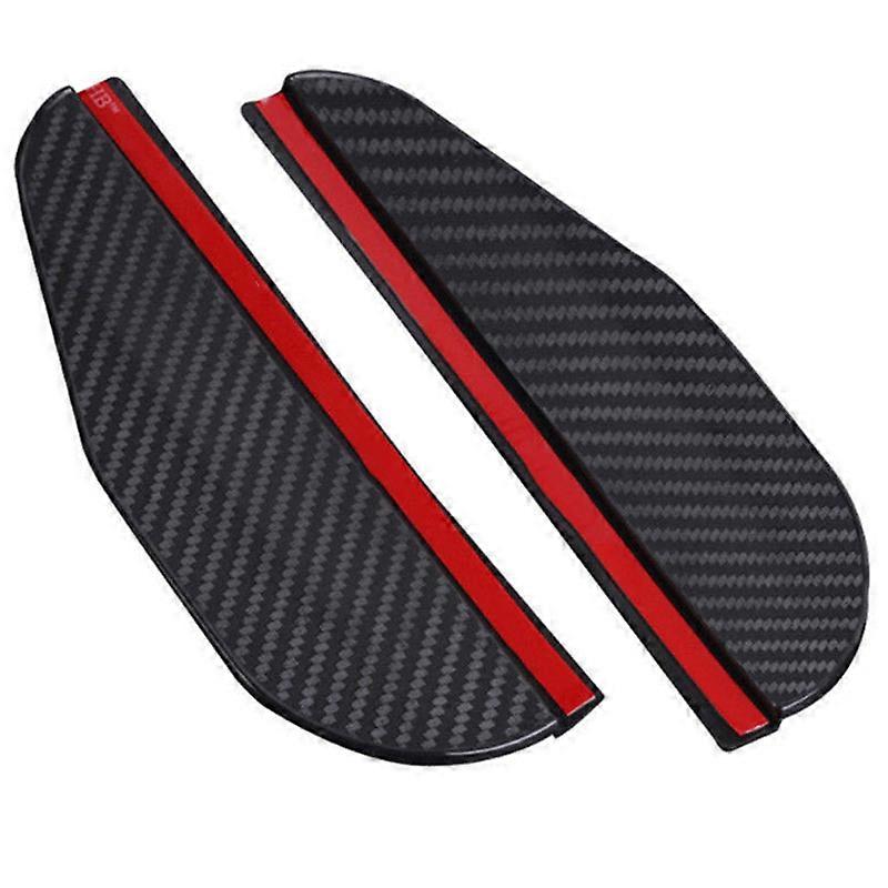 2pcs Car Rearview Mirror Rain Shield Rain Eyebrow Rain Cover Thickened Carbon Fiber Universal Auto Rearview Mirror Rain Shield