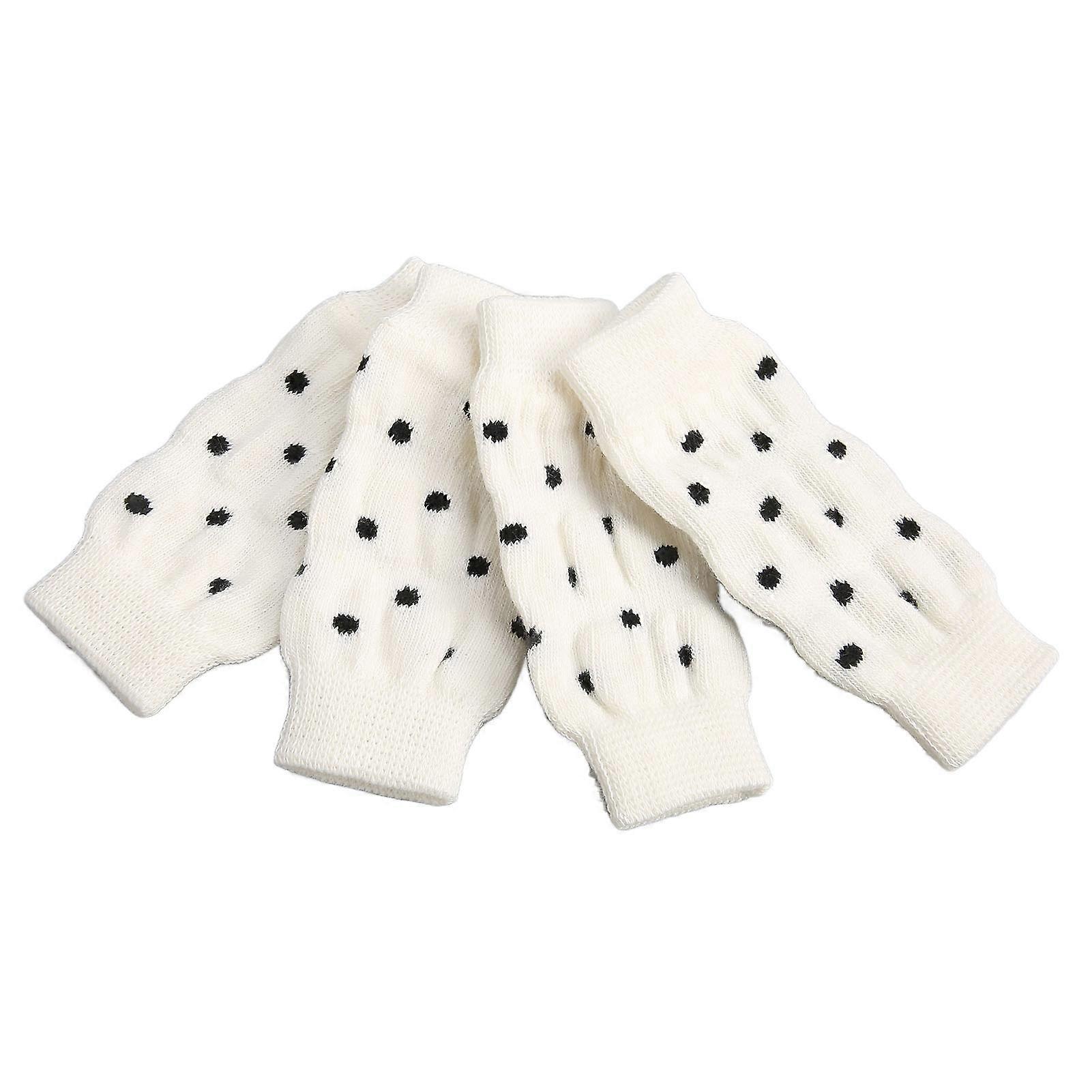 4Pcs Dog Elbow Socks Comfortable Stretchy Durable Pet Joint Protectors with Polka Dot Design