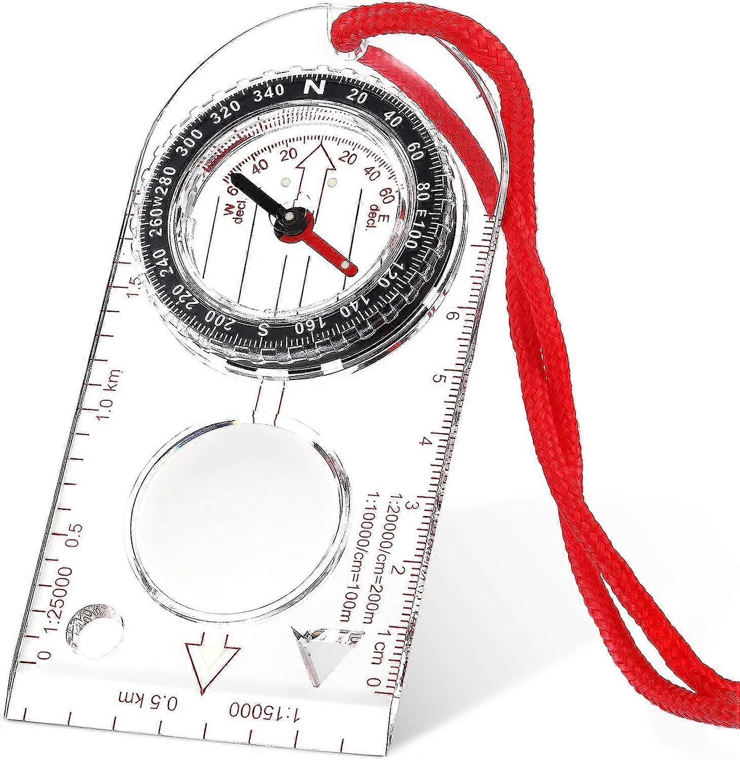 Navigation Compass Orienteering Compass Boy Scout Compass Hiking Compass with Adjustable Declination for Expedition Map Reading, Navigation (11.5 x 5.