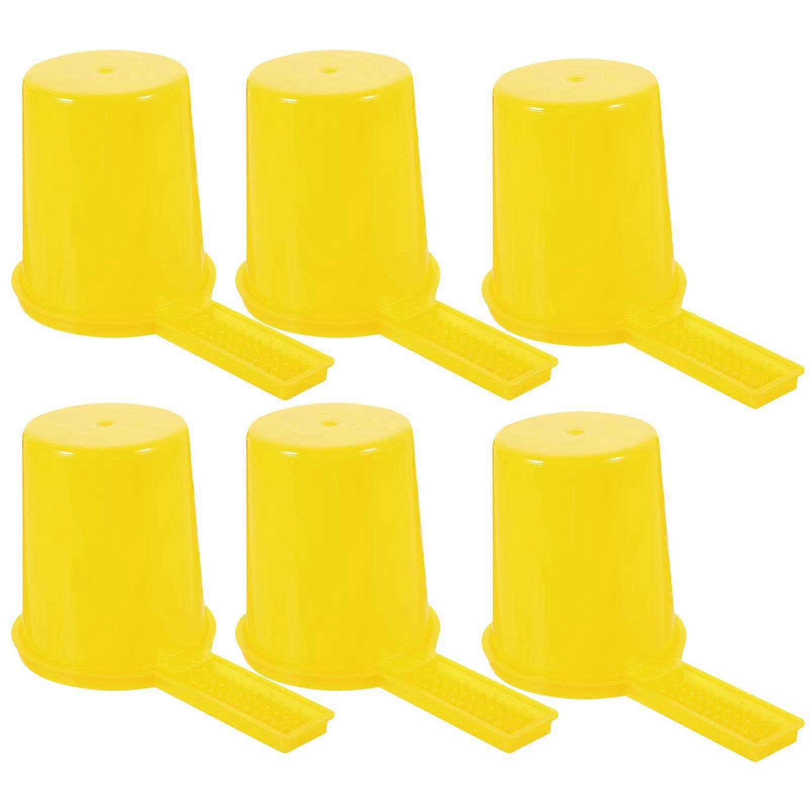 6pcs Bees Water Feeders Beekeeper Water Dispenser Bee Feeder Beehive Watering Tools With Scale