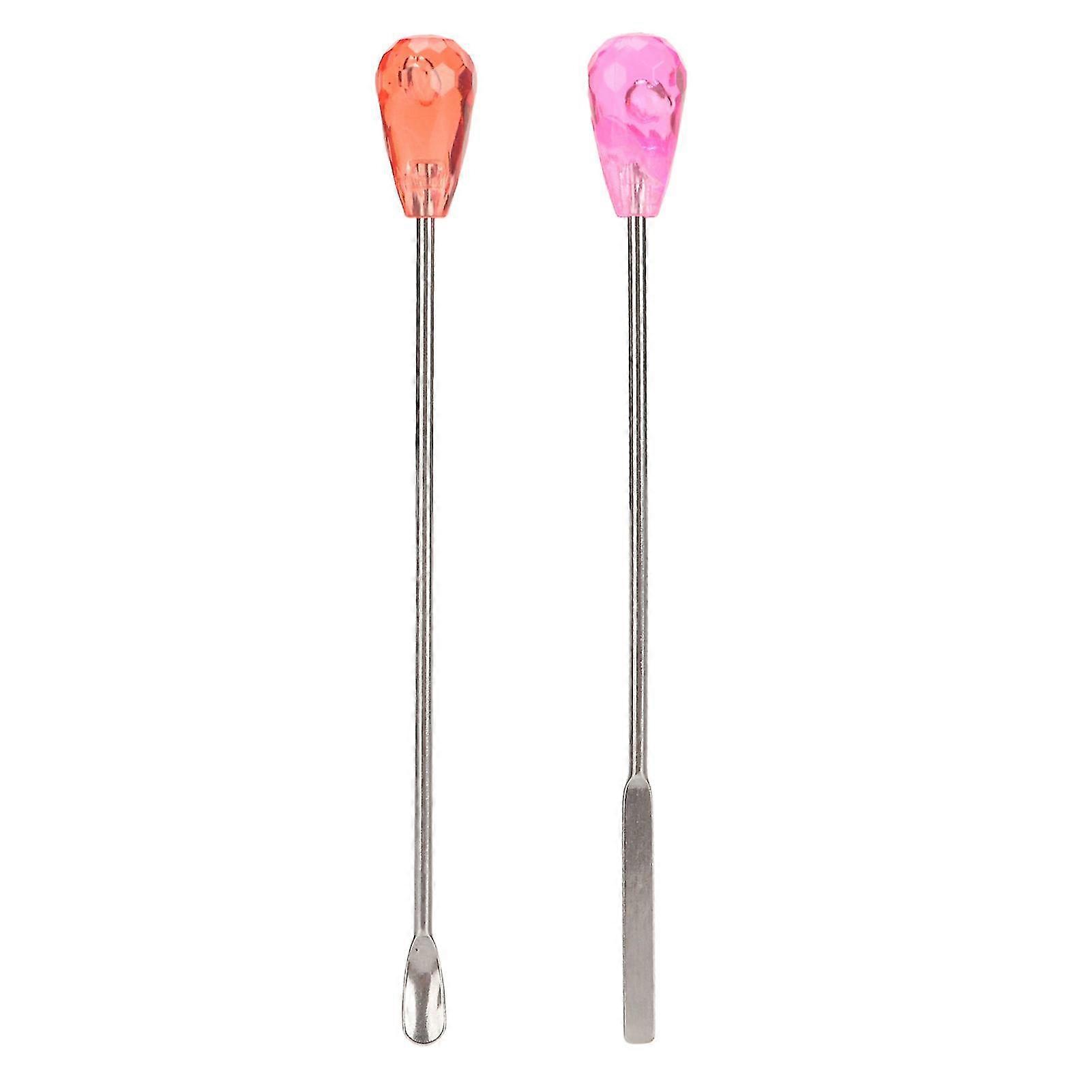 Stainless Steel Eyebrow Powder Mixing Stick - Uniform Blending and Pigment Stirring Spoon for Cosmetics