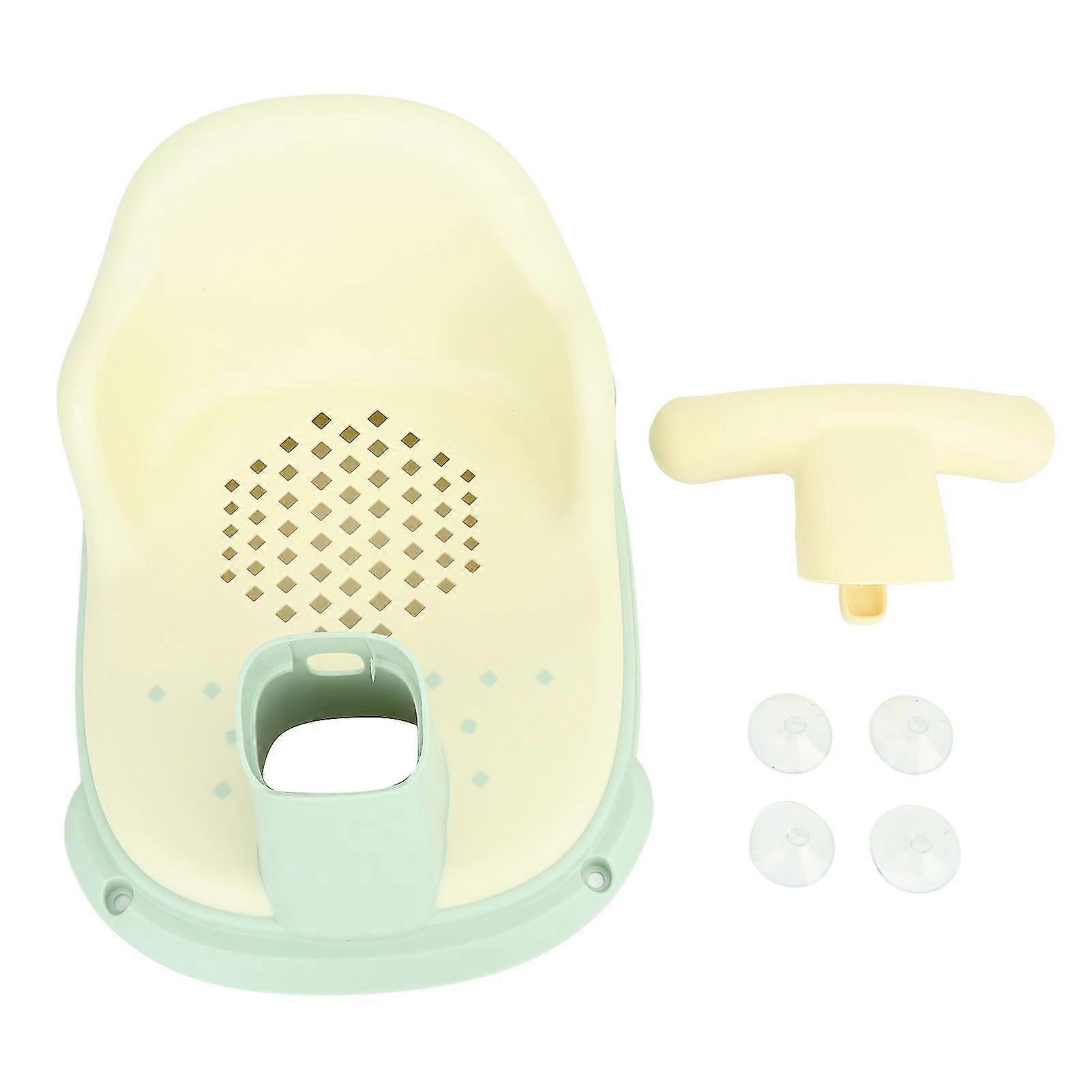 Lightweight Baby Bath Seat with Secure Suction Cups - Green