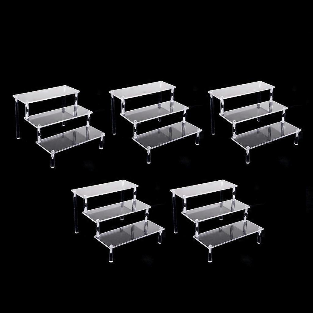 5x Model Organizer Rack 3-Tiered Storage for Figures Model Car Display