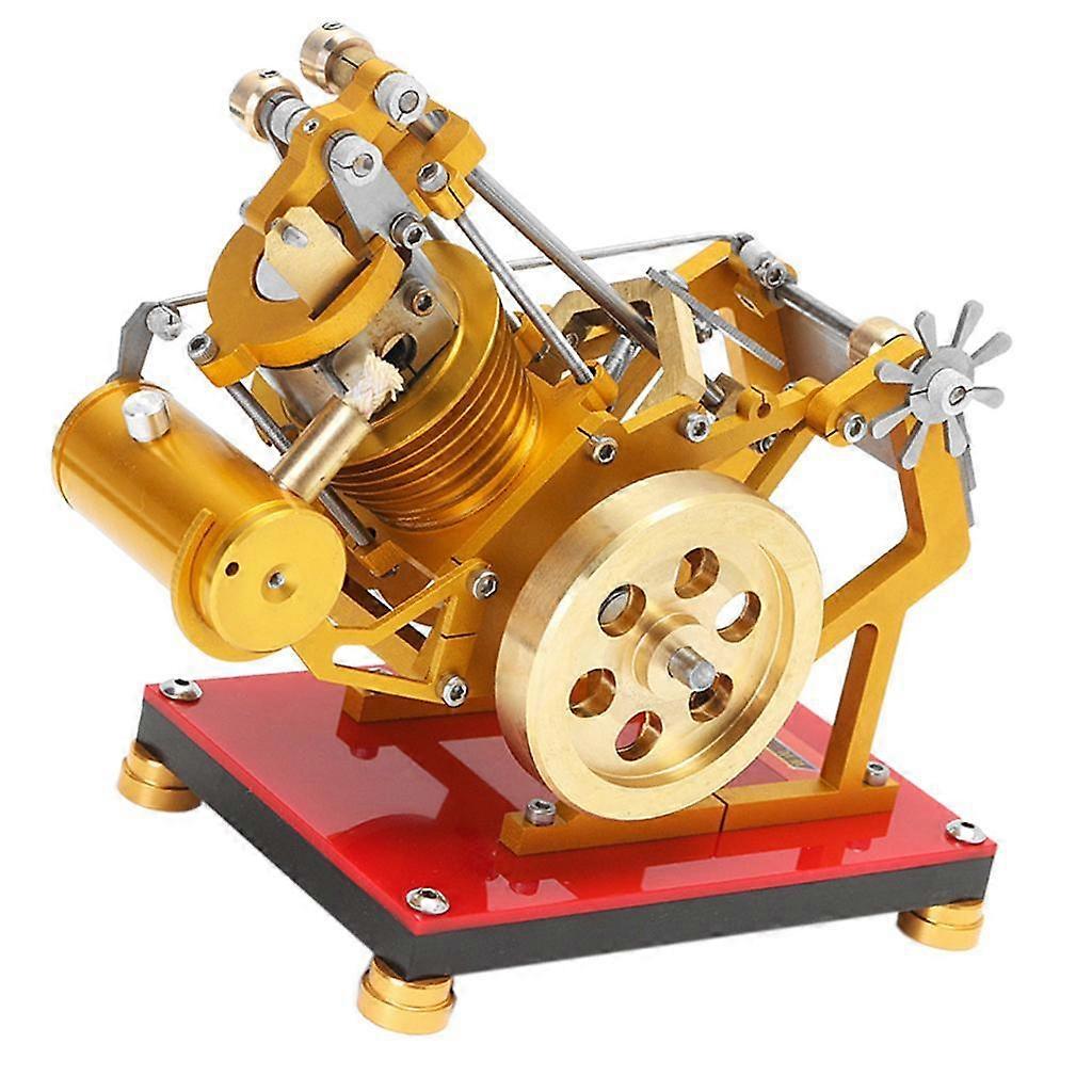 V1-45 300-2000RPM Flame Licker Eater Single Cylinder Stirling Engine Steam Heat Power Model Device Educational Toy