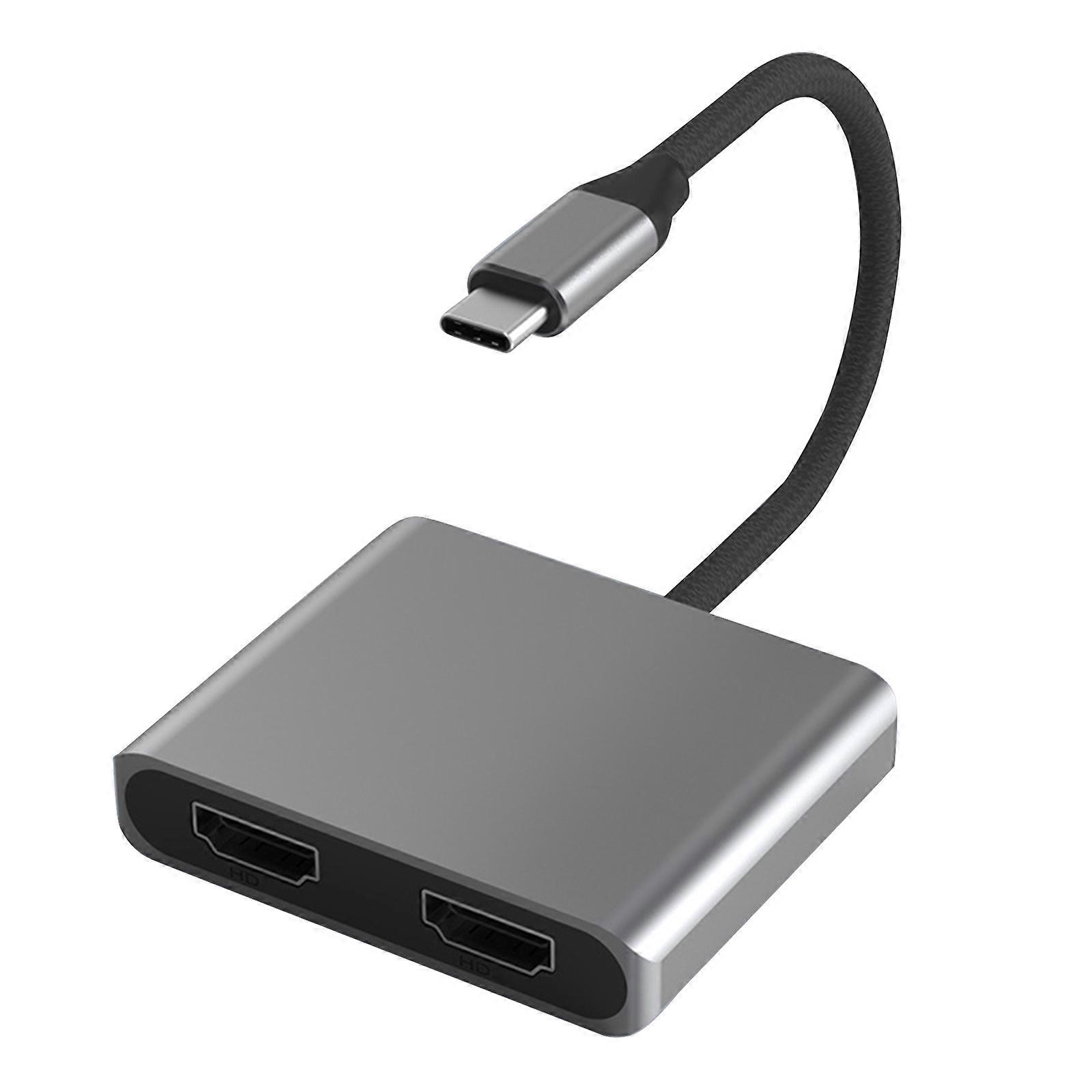 USB C Hub to Dual HDMI-compatible 4K 60HZ Dual Screen Expansion Type C Dock
