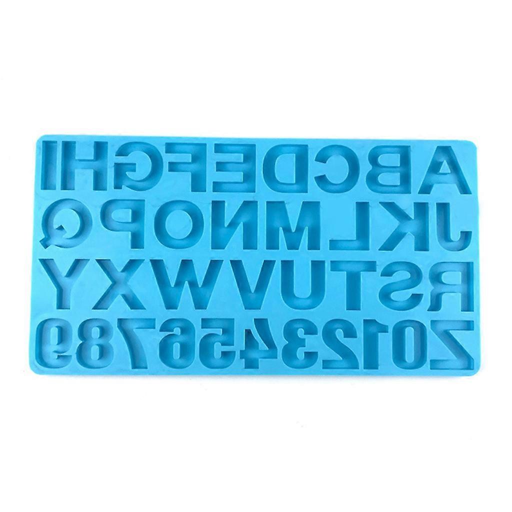 English Letters Numbers Pendants Silicone Molds Alphabet Keychain Casting Mold