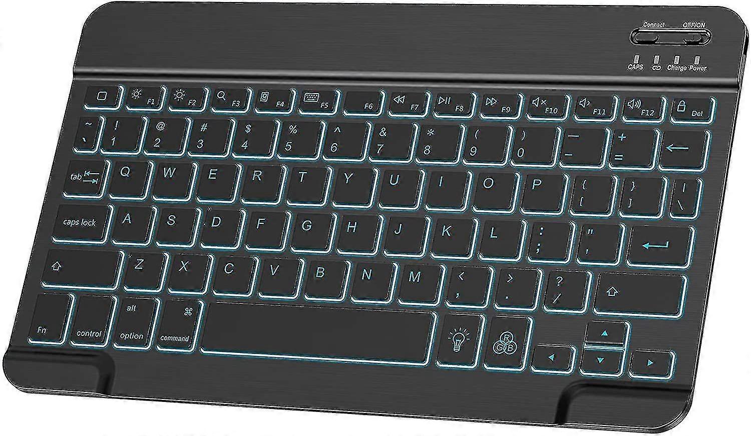 Ultra Slim Backlit Wireless Bluetooth Keyboard, Universal Portable 7-colors