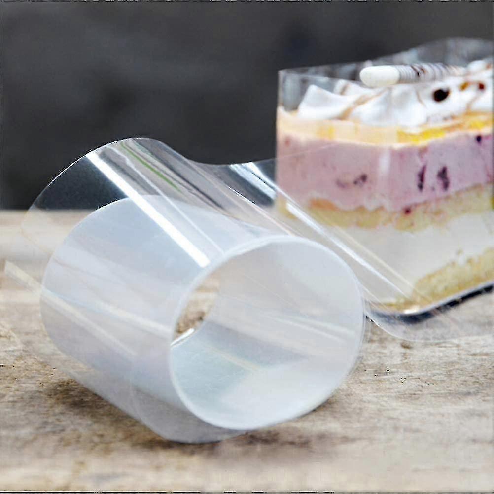 Transparent Cake Rolls Acetate Tape Pastry Circle Paper Sheets Clear Liner Film For Chocolate Mousse Cake Decorating (10m*10cm)