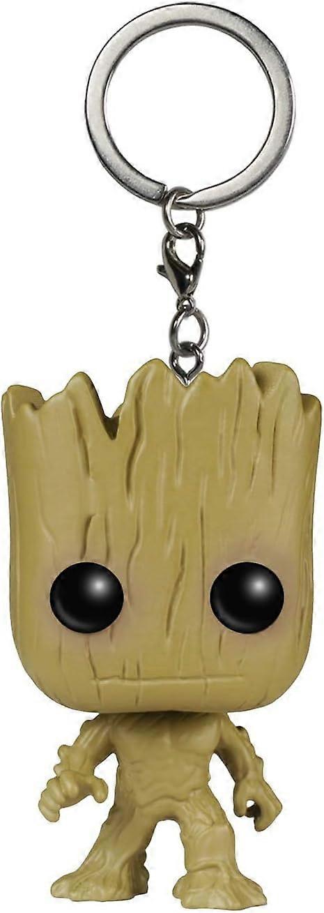 Keychain: Groot Keychain, Tan, 2 Inches
