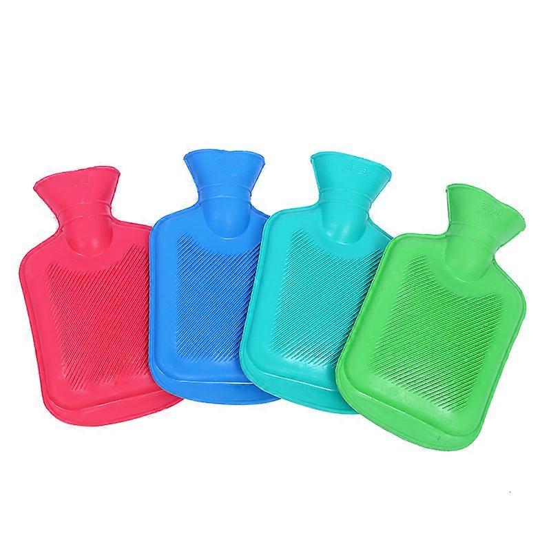 2pcs Premium Classic Rubber Hot Water Bottle Random Color