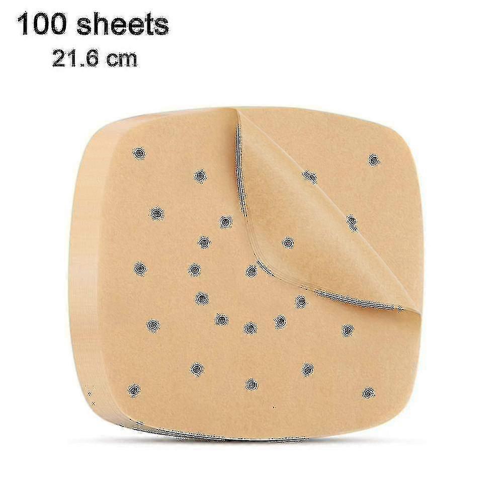 100 stykker frityrgryte, perforert papir, damppapir, dampet