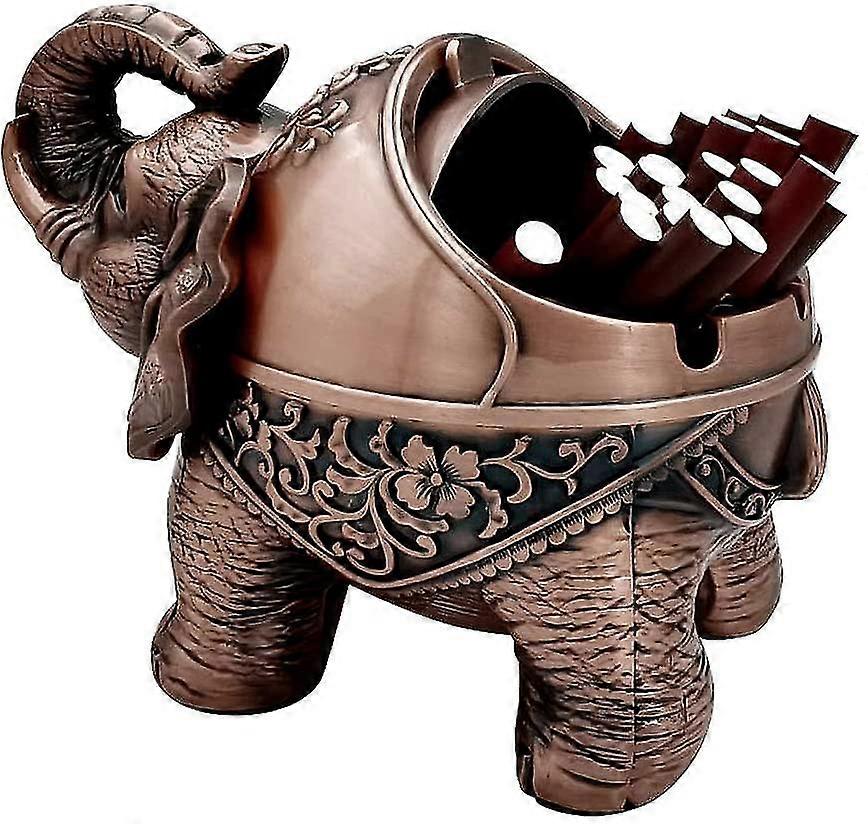 Vindtæt Vintage Askebæger Med Låg Elefant form Bord Askebæger Askebæger Indendørs Udendørs Retro Hjemmekontor