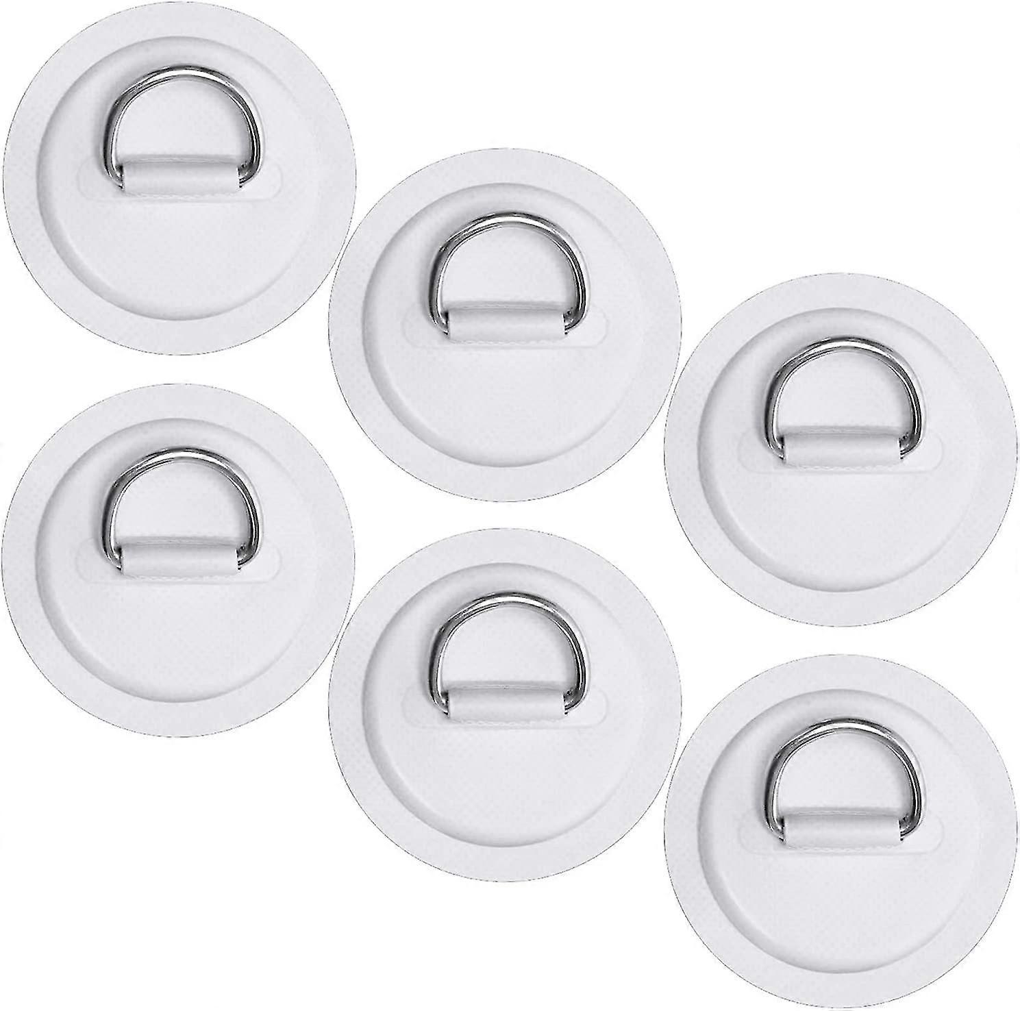 6 Pack patch D-ring in acciaio inossidabile per gommone kayak gommone sup, accessori per paddleboard canoa rafting, senza colla inclusa