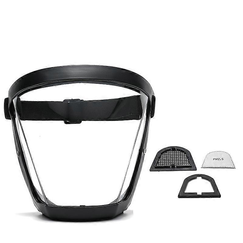 thumbnail image 2 of Unisex Adult Full Face Super Protective Mask – Anti-Fog Clear Shield, Black PVC, Washable & Reusable (USA Made) 2 of 2
