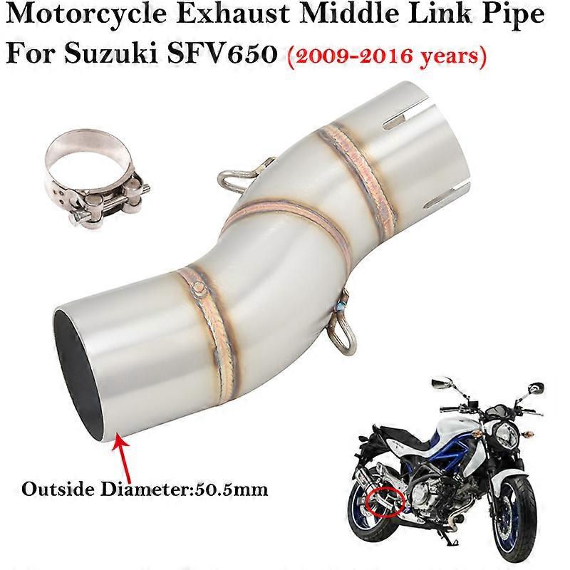 Slip On para Suzuki SFV650 SFV 650 Gladius 2009 - 2016 sistemas de Escape de motocicleta modificar silenciador de tubo de enlace medio
