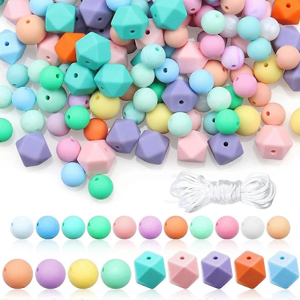 101pcs /セットジュエリー用シリコンビーズバルクDIYシリコンビーズキーホルダー
