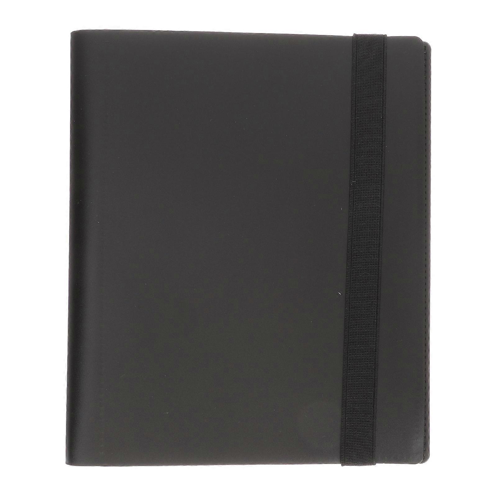 Black Binder Trading Cards Organizer Box Gaming Cards Binder Wallets Sleeves Set Side Loading Pocket Binder
