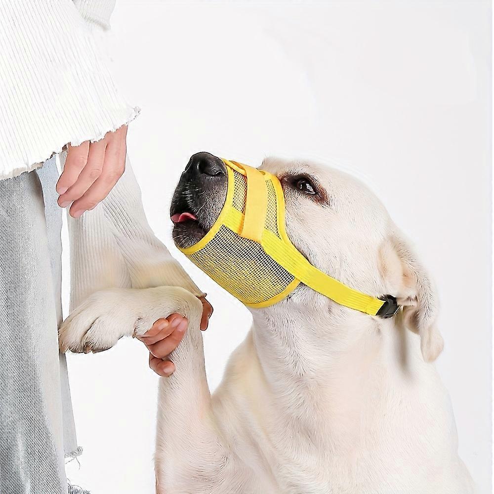 New style Breathable & Drinkable Dog Muzzle - Anti-Bite, Bark Control For Medium To Large Breeds - Polyester Pet Mask