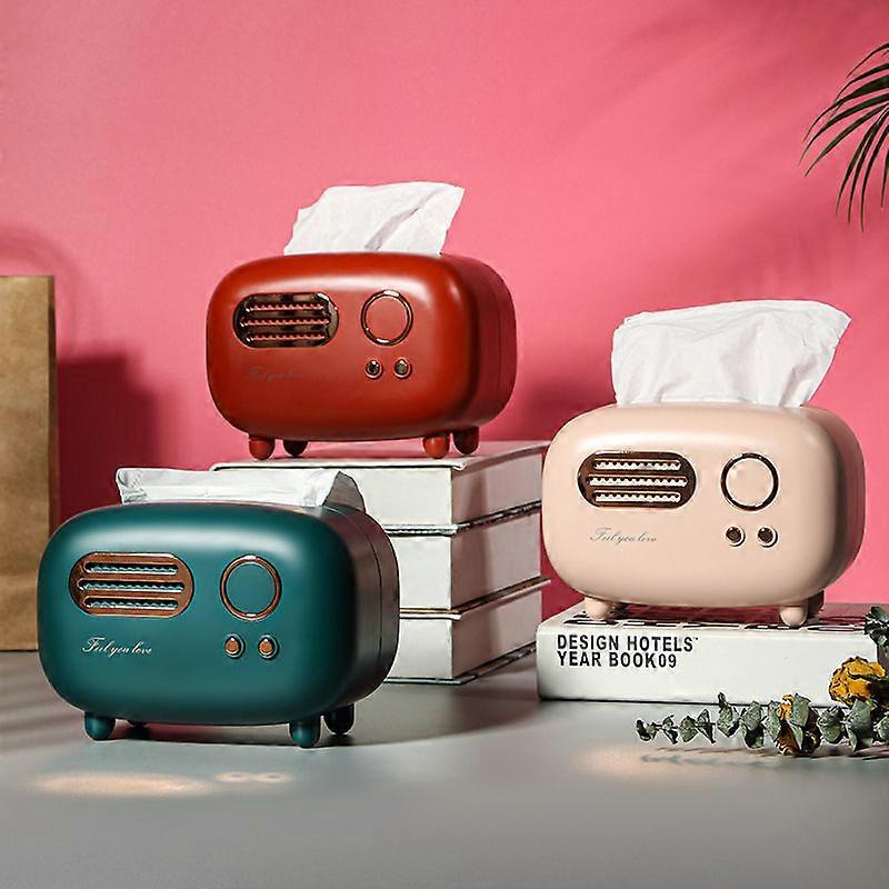 Retro Radio Model Tissue Box Desktop Paper Holder
