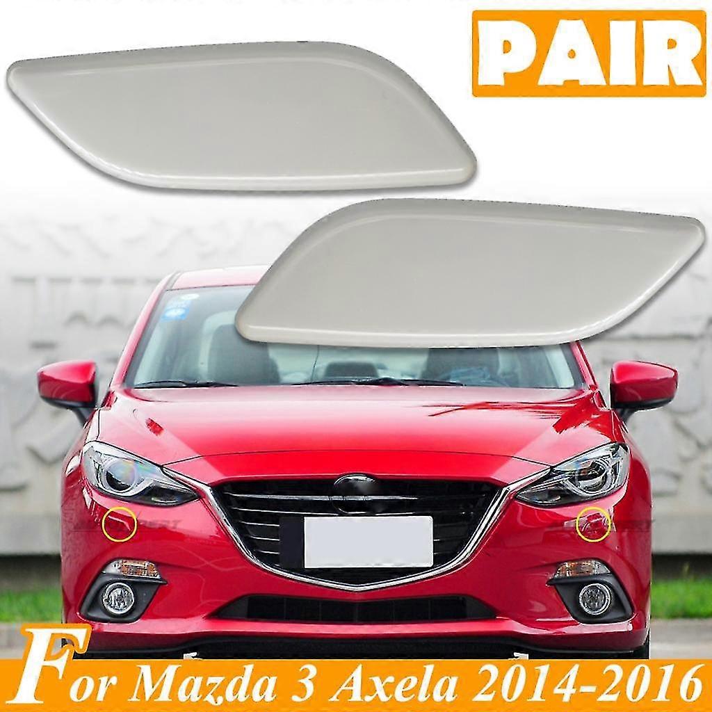 Pair (R+L) Front Bumper Headlight Washer Nozzle Covers For Cadillac SRX 2010-2015 – Unpainted