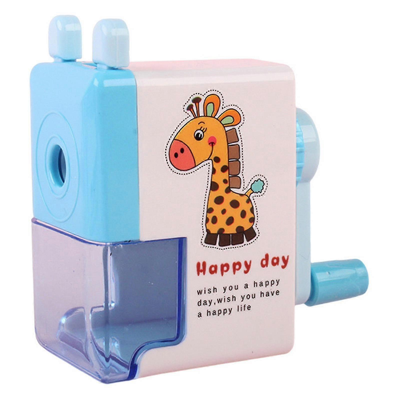 Pencil Cutter Labor-saving Anti-skid With Drawer Holder Comfortable Grip Cartoon Sharpening Detachable Rotary Pencil Sharpener Machine School Accessor