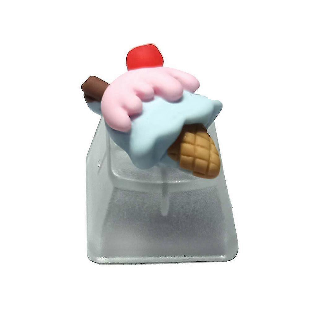 1pc Diy Abs Keycap Pink Cute Cake Ice Cream For Mechanical Keyboards R4 For Key