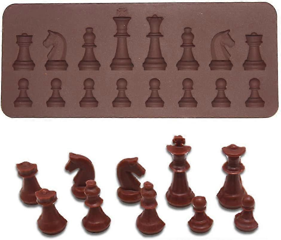 16 Cavity Silicone Chocolate Mold Candy Molds Chess Shape