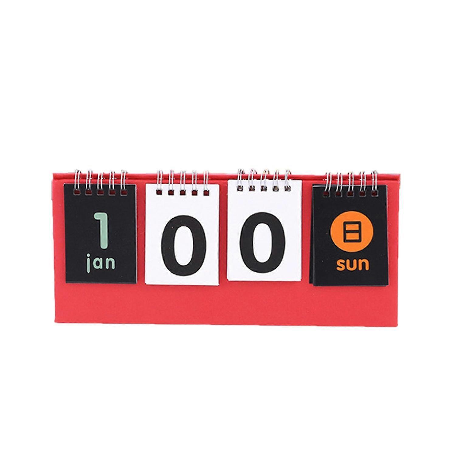 Countdown Calendar Clear Printing Double Coil Triangle Base Modern Style Exam Remindering Desk