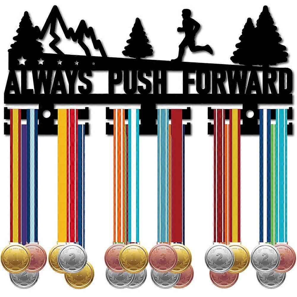 Acrylic Medal Holder Medals Display Hanger Rack with Hanger Hooks Medal Holder Frame Rectangle Word 130x290mm Hole: 8mm