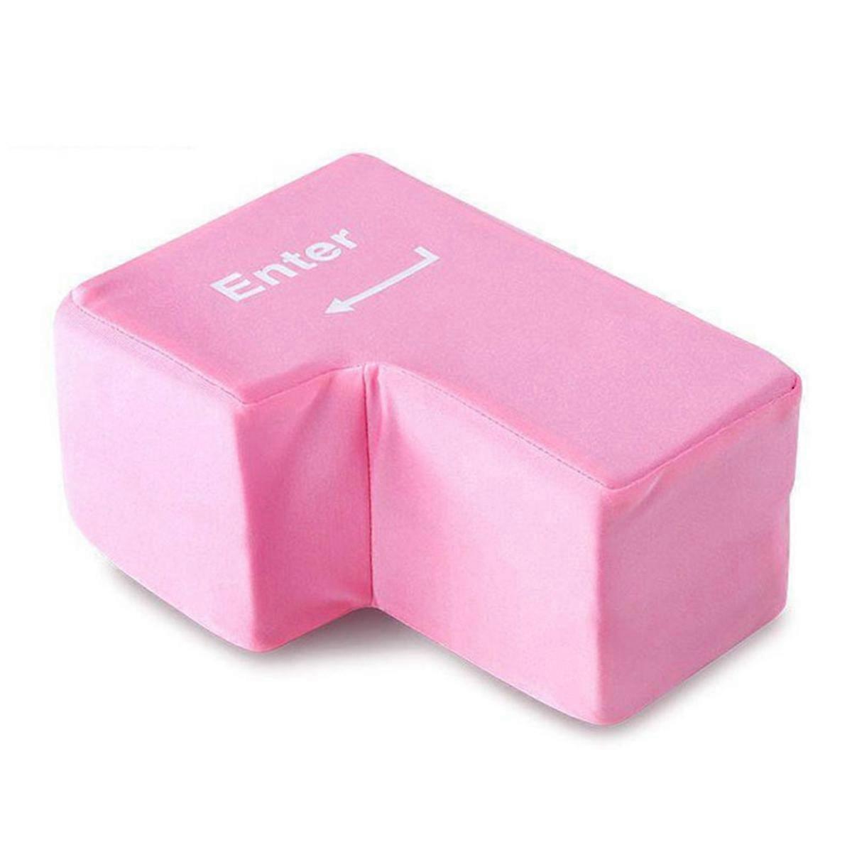 Large USB Enter Key Pillow - Stress Relief, Decompression Tool for Programmers, Soft Desktop Cushio