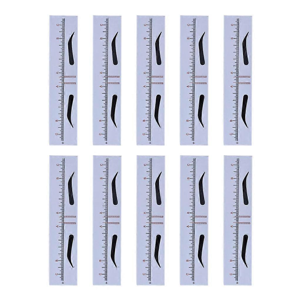 Eyebrow Measurement Position Ruler Guide Device Makeup Measure Stencil 10 Pack