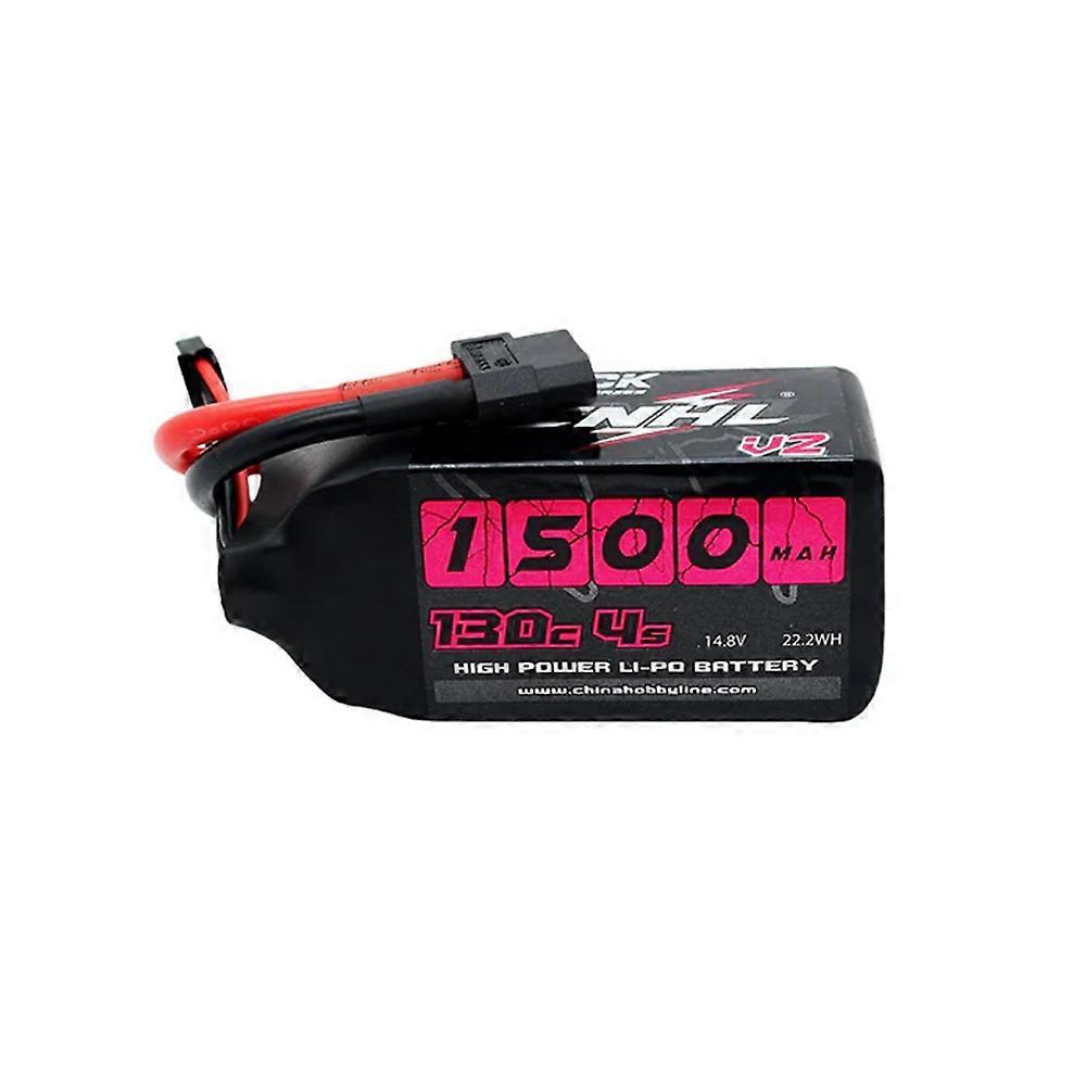 2PCS CNHL Black Series V2.0 4S 14.8V 1500mAh 130C LiPo Battery XT60 Plug for 150-220mm 4 Inch RC Dro
