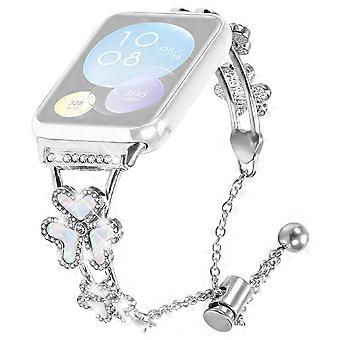 Metalowa opaska typu A do wymiany paska do zegarka Xiaomi Smart Band 8 Pro Heart Clover Decor