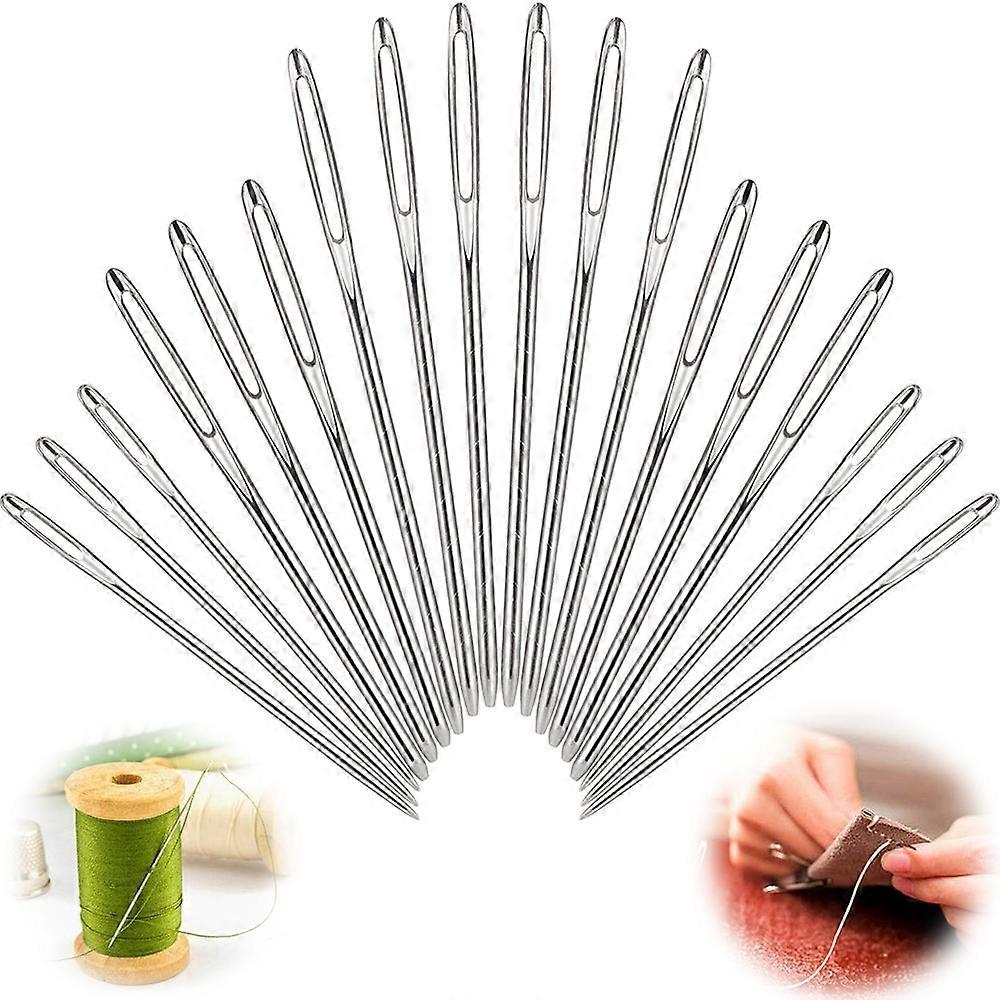 18-piece darning needle set - silver needle 5.3cm+6cm+7cm